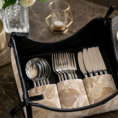 Printed - Sandy Beige Fern Cutlery Tray Trendy Home