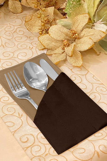 Leather - Burnt Cinnamon Cutlery Pouch