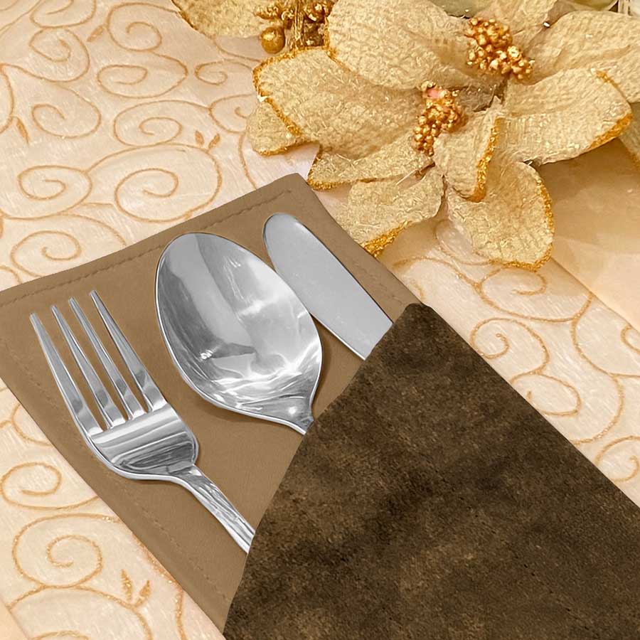 Malai Velvet - Fawn Cutlery Pouch