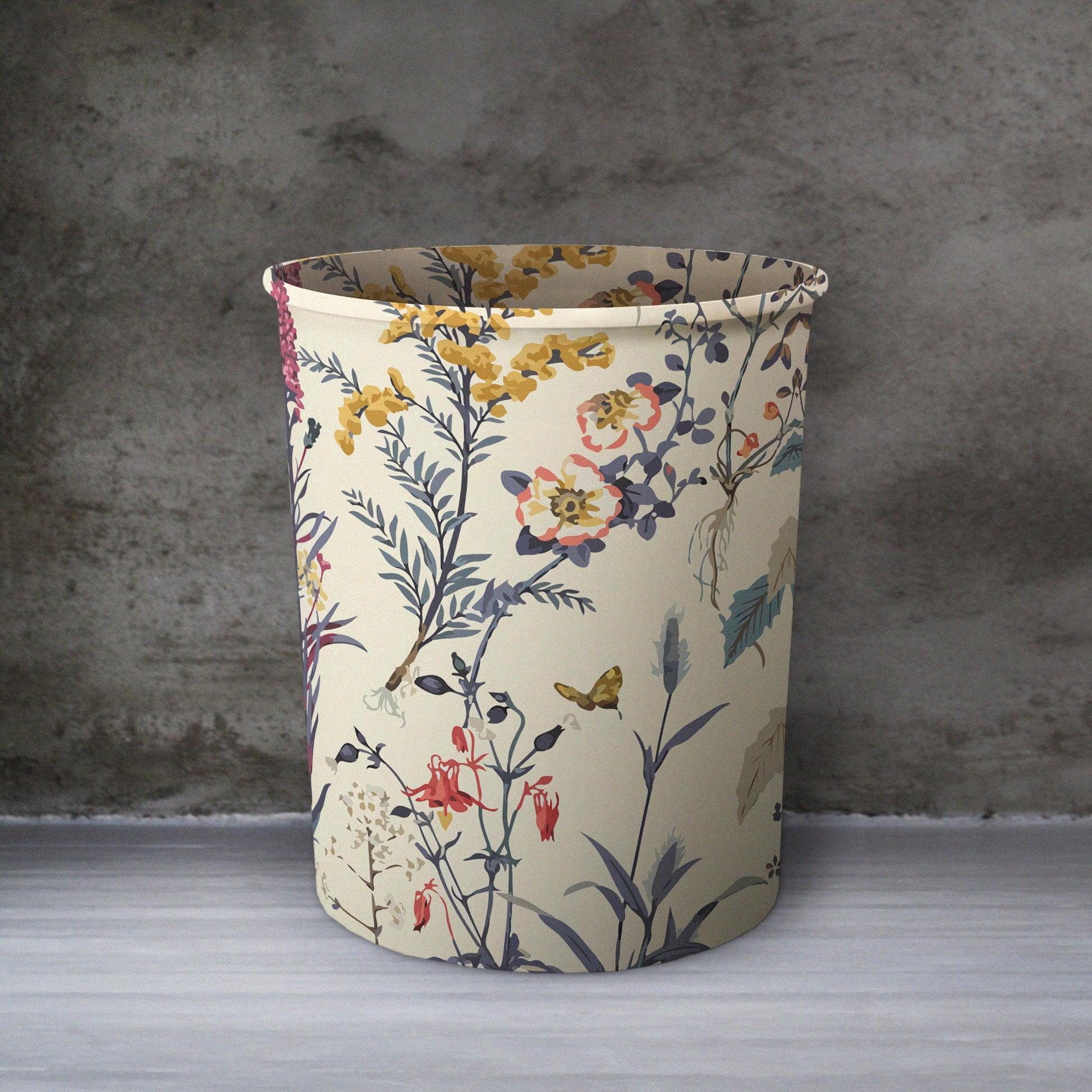 Floral Jersey Dustbin Trendy Home