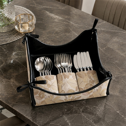 Printed - Sandy Beige Fern Cutlery Tray