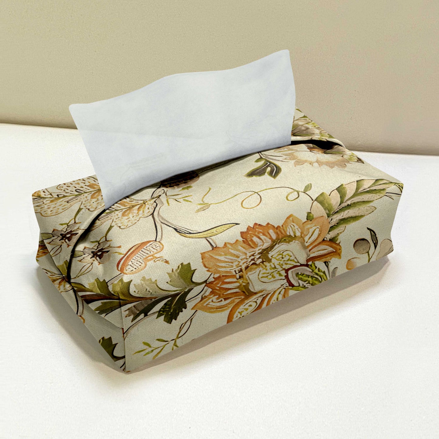 Printed - Beige Fort Tissue Box