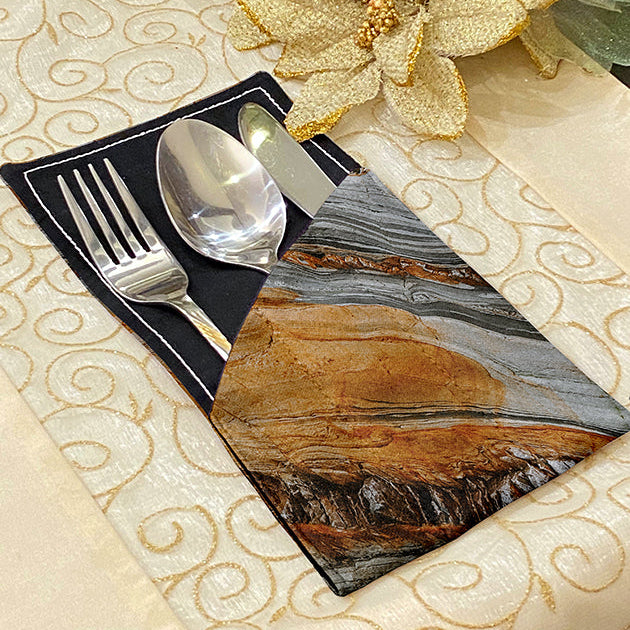 Printed - Earth Jasper Cutlery Pouch Trendy Home