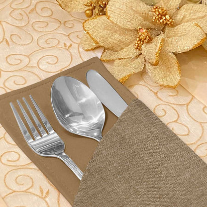 Fine Jute - Mud Cutlery Pouch
