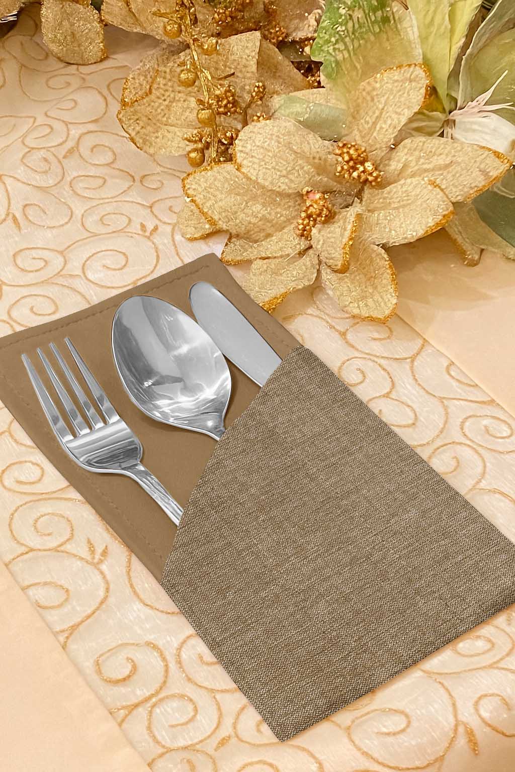 Fine Jute - Mud Cutlery Pouch