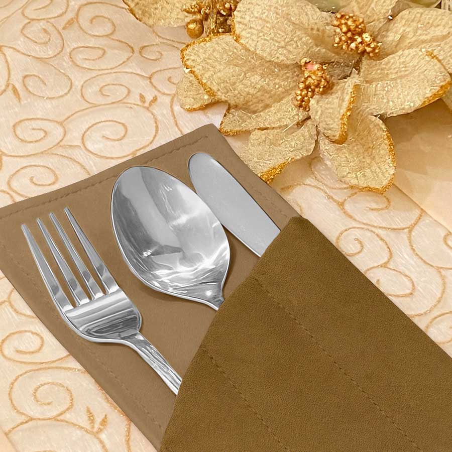 Leather - Peanut Brown Cutlery Pouch Trendy Home