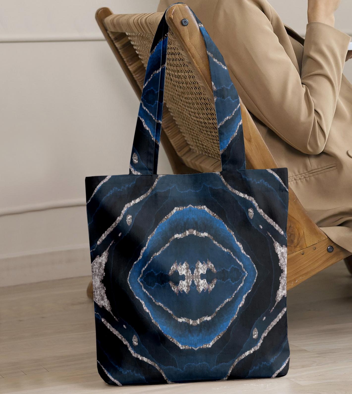 Printed - Blue Moana Tote Bag Trendy Home