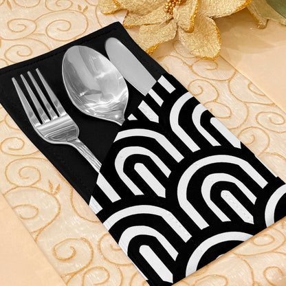 Printed - Monochrome Arch Cutlery Pouch Trendy Home