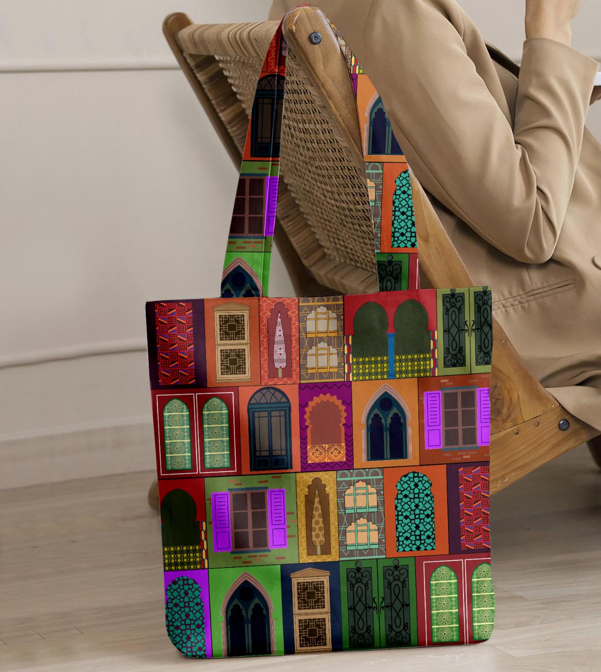 Printed - Mughal Glory Tote Bag Trendy Home