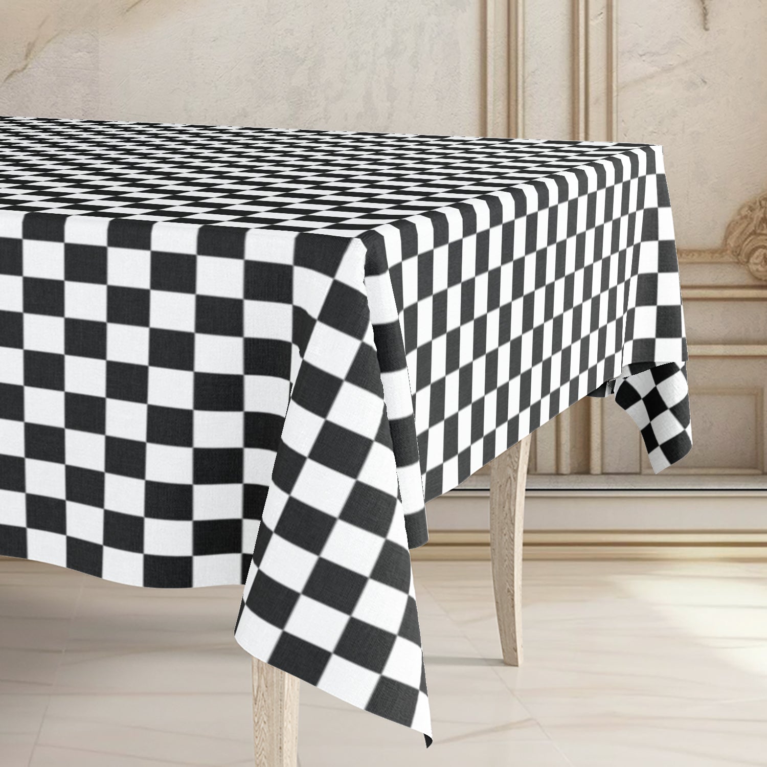 Printed - Check Tablecloth Trendy Home