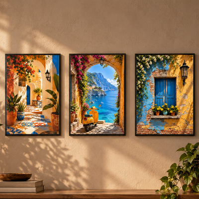 Summer Escape Art Portrait trendy home