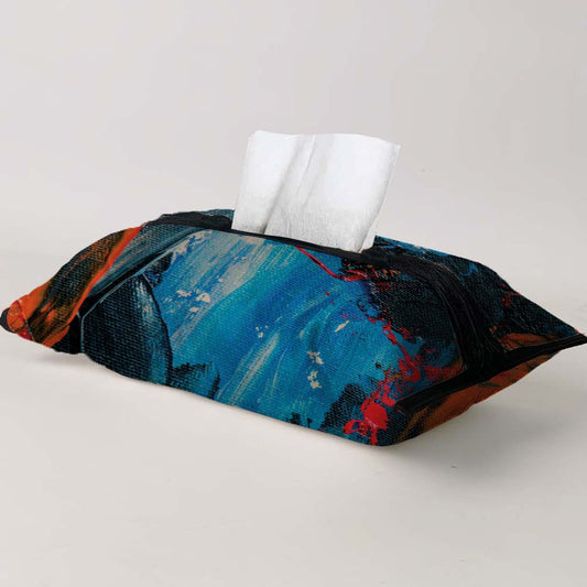 Ocean's Collision Art Tissue Box Trendy Home