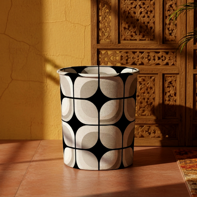 Printed - Retro Slate Dustbin Trendy Home