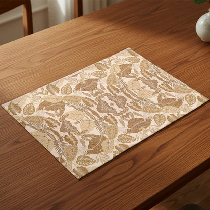 Printed - Sandy Beige Fern Table Mat Trendy Home