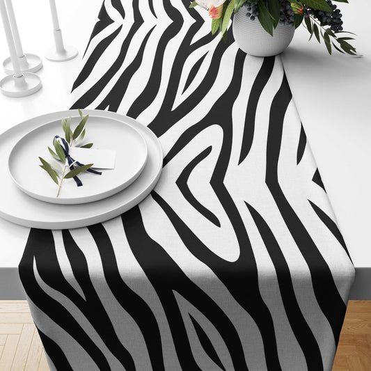 Printed - Zebra Table Runner Trendy Home