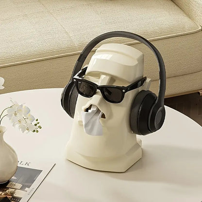 Iconic Moai Cream Tissue Dispenser Trendy Home
