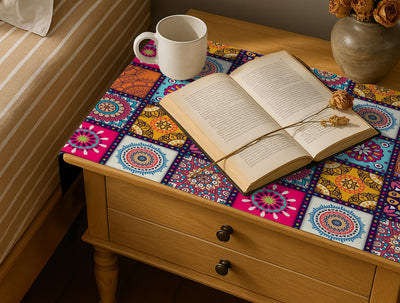 Printed - Prehistoric Bed Side Table Accent Trendy Home