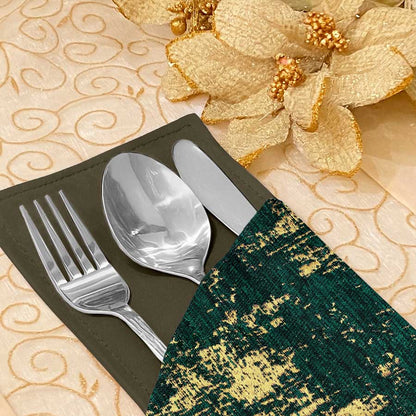 Shanghai Velvet - Emerald Cutlery Pouch