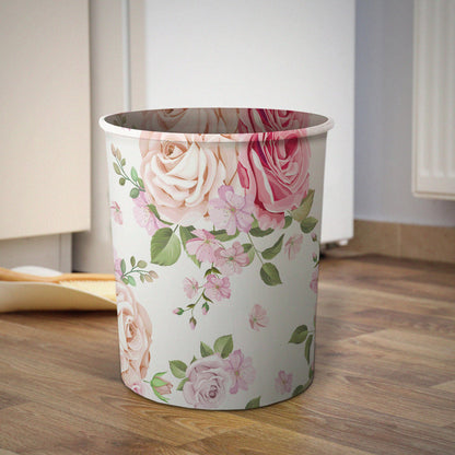 Printed - Pink Rose Dustbin Trendy Home