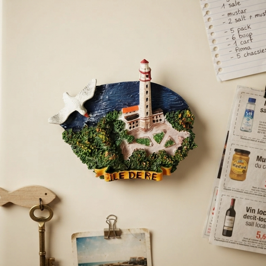 Resin - Ile De Re Fridge Magnet