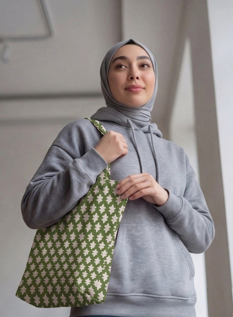 Printed - Emerald Symmetry Tote Bag Trendy Home