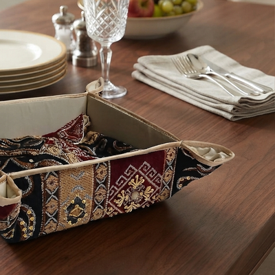 Hand Sequin - Maroon Black Breadbasket Trendy Home