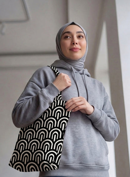 Printed - Monochrome Arch Tote Bag Trendy Home