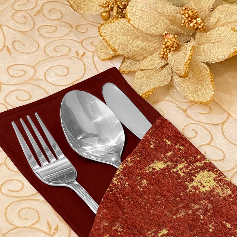 Shanghai Velvet - Rust Cutlery Pouch