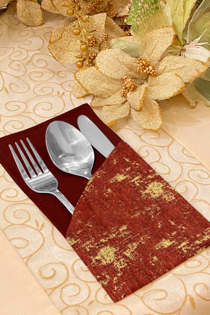 Shanghai Velvet - Rust Cutlery Pouch