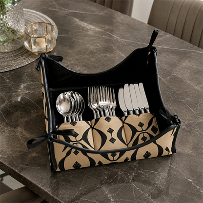Printed - Beige Nomad Cutlery Tray