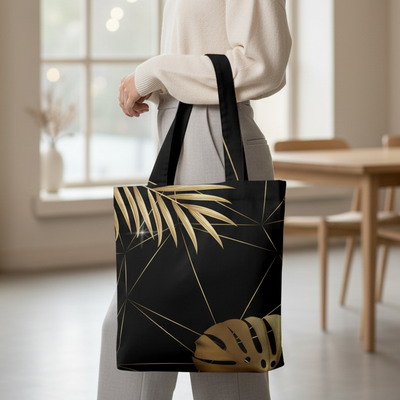 Printed - Night Leaves Tote Bag Trendy Home
