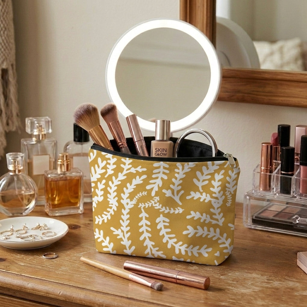 Printed - Mustard Mist Cosmetic Pouch