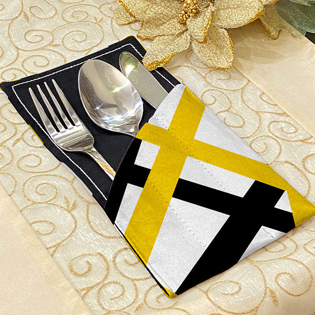 Printed - Celestial Gold Cutlery Pouch Trendy Home