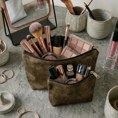 Malai Velvet - Fawn Cosmetic Pouch Trendy Home
