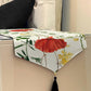 Printed - White Rosey Bed Side Table Accent