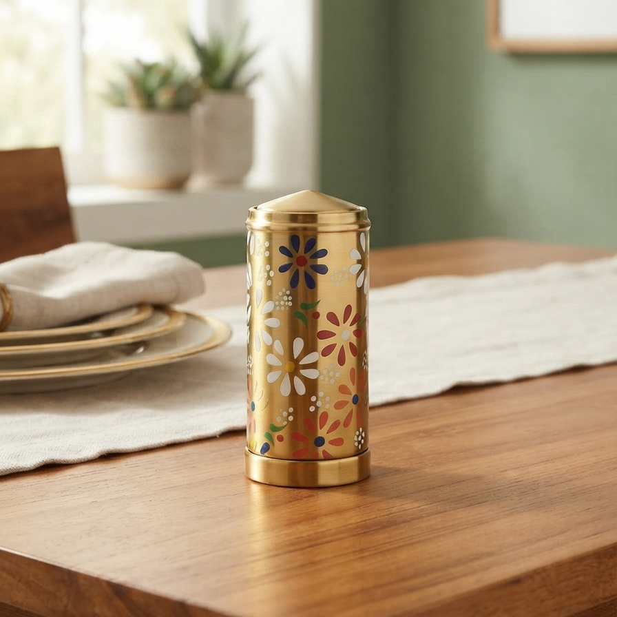 Stainless Steel - Luxe Gold Toothpick Dispenser