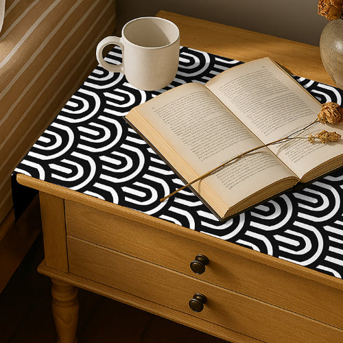 Printed - Monochrome Arch Bed Side Table Accent Trendy Home