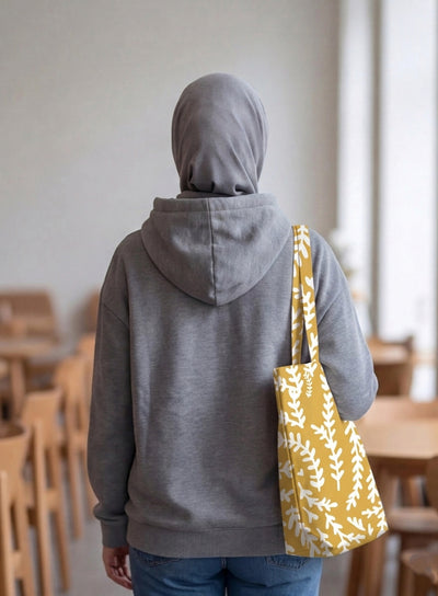 Printed - Mustard Mist Tote Bag Trendy Home