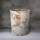 Gray Quartz Marble-Stone Dustbin Trendy Home