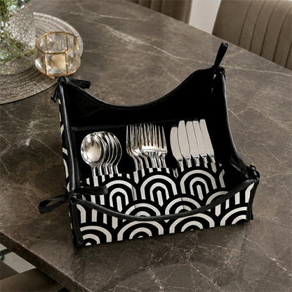Printed - Monochrome Arch Cutlery Tray