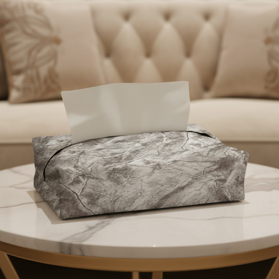 Turkish Velvet - Pearl Tissue Box Trendy Home