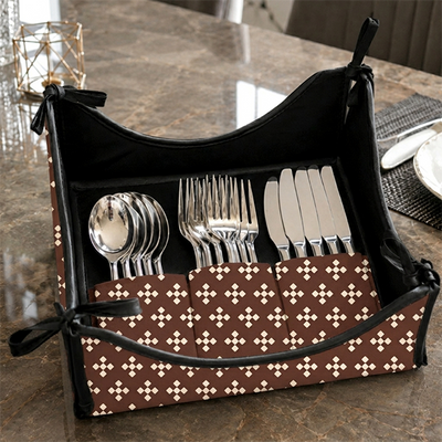 Printed - Espresso Foulard Cutlery Tray Trendy Home