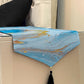 Printed - Blue Opal Bed Side Table Accent