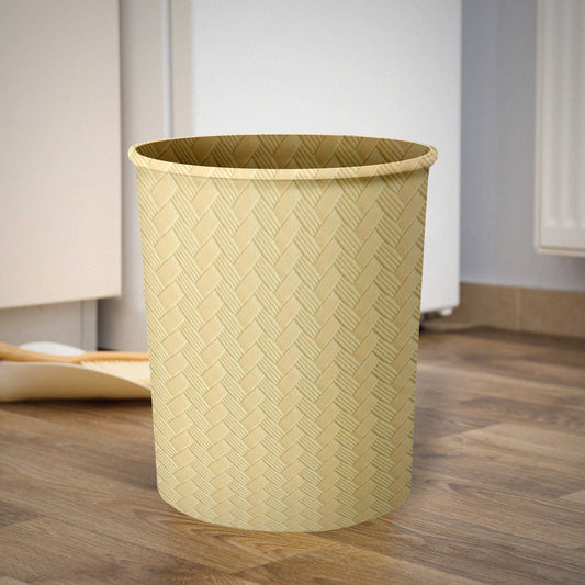 Patterned Leather - Bronze Beige Dustbin Trendy Home