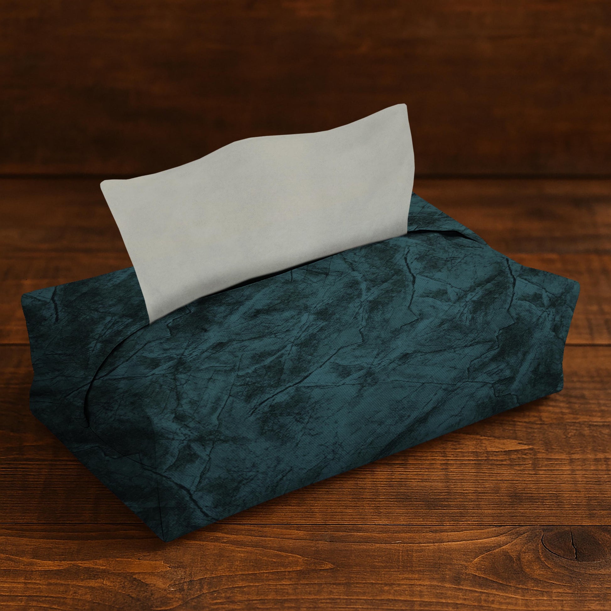 Turkish Velvet - Navy Blue Tissue Box Trendy Home