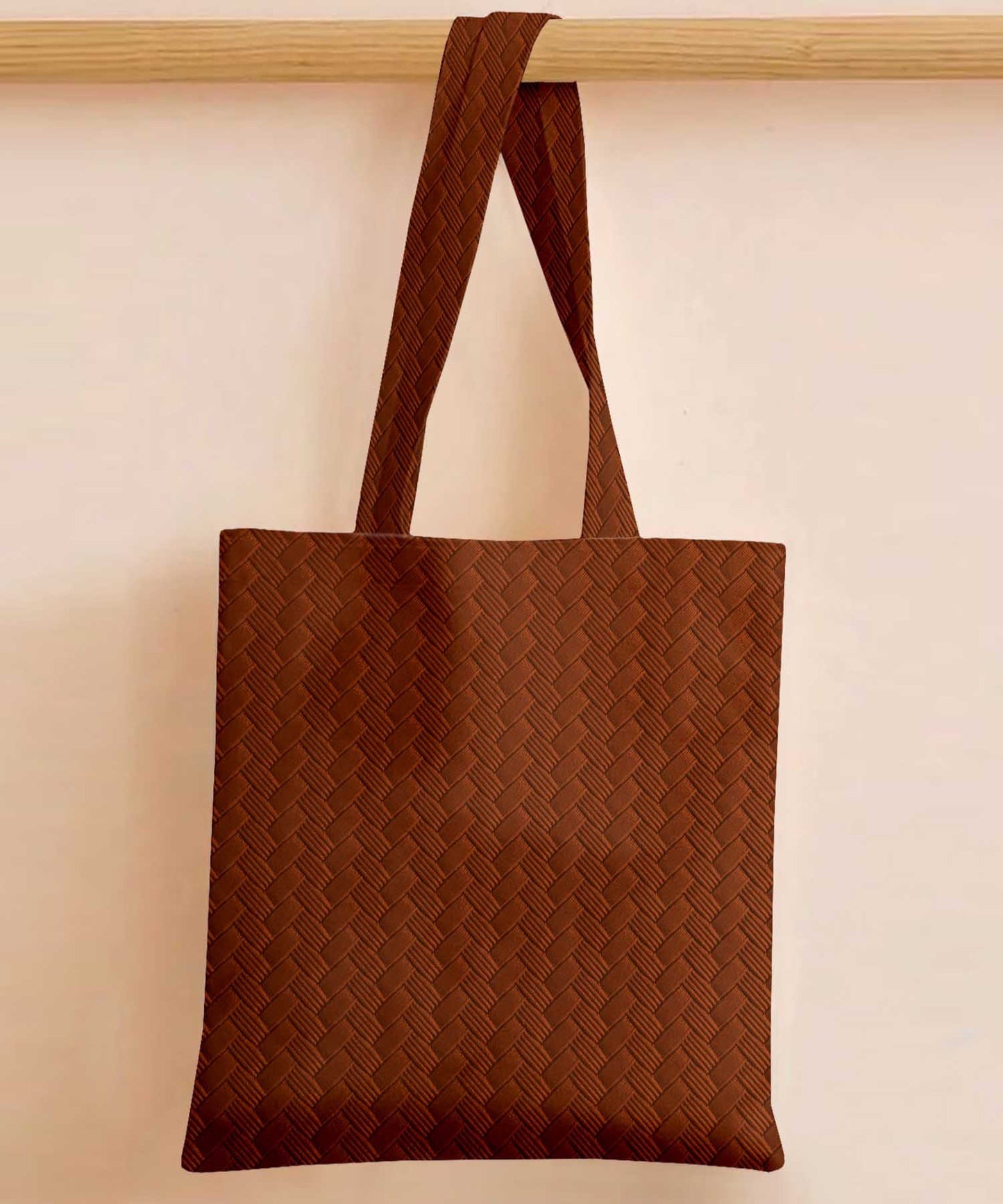 Patterned Leather - Bronze Tote Bag