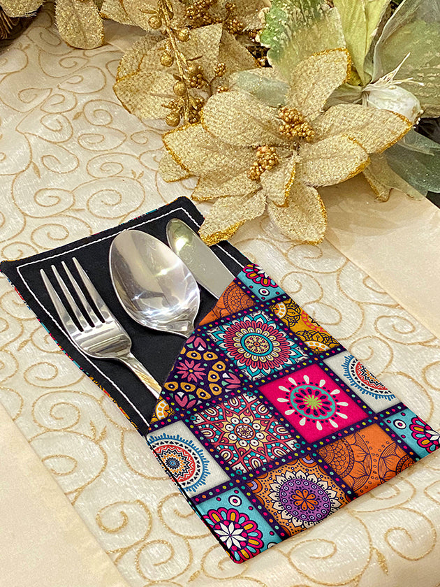 Printed - Prehistoric Cutlery Pouch Trendy Home