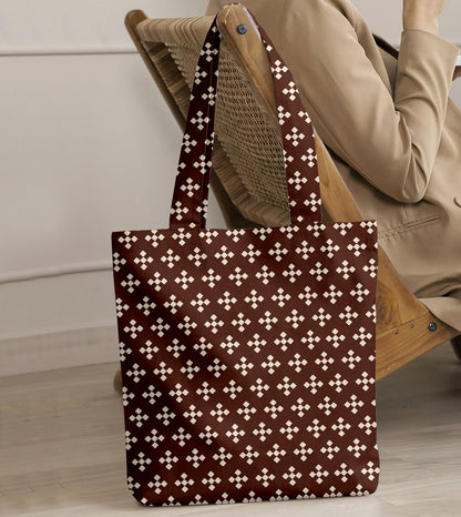 Printed - Espresso Foulard Tote Bag Trendy Home