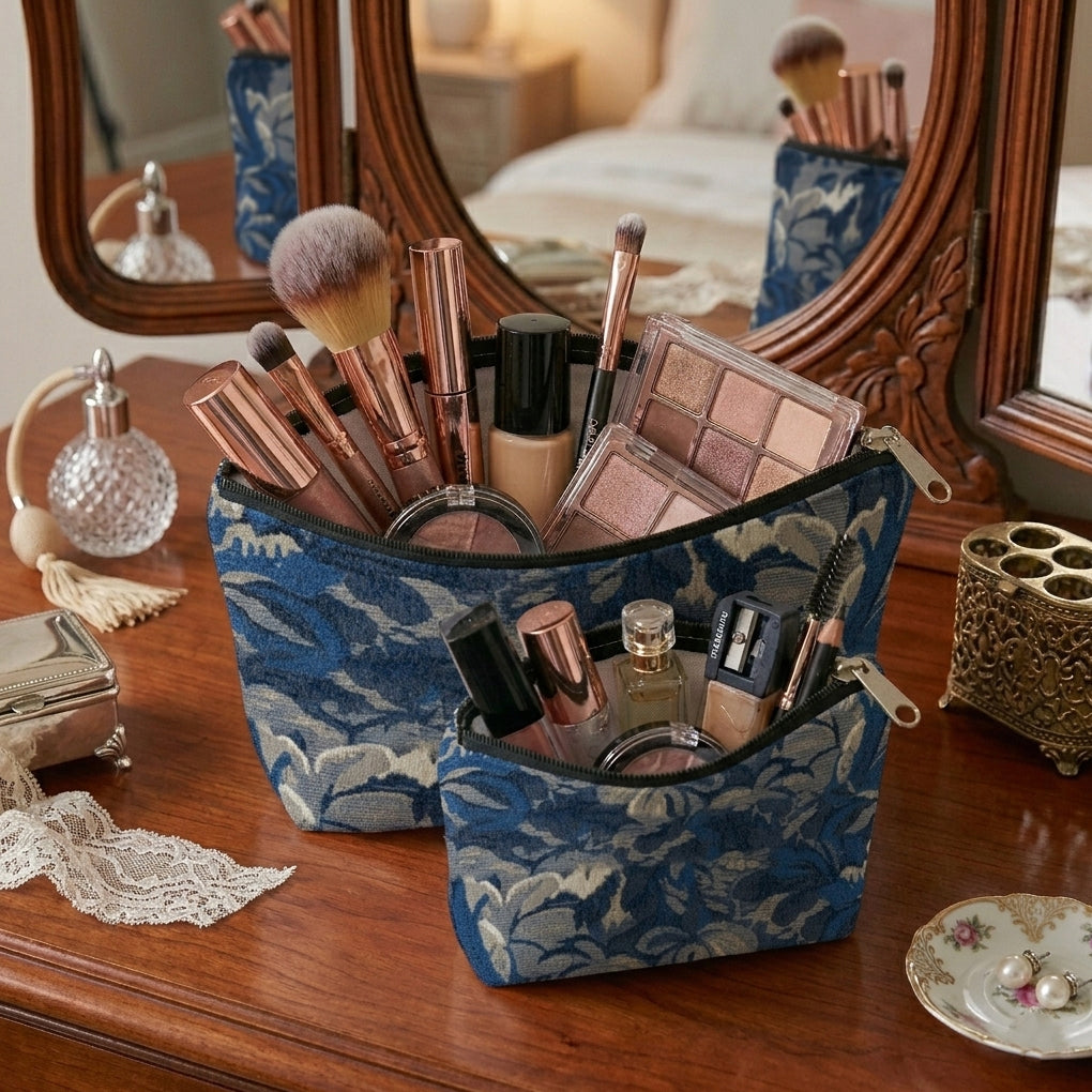 Printed - Midnight Weave Cosmetic Pouch