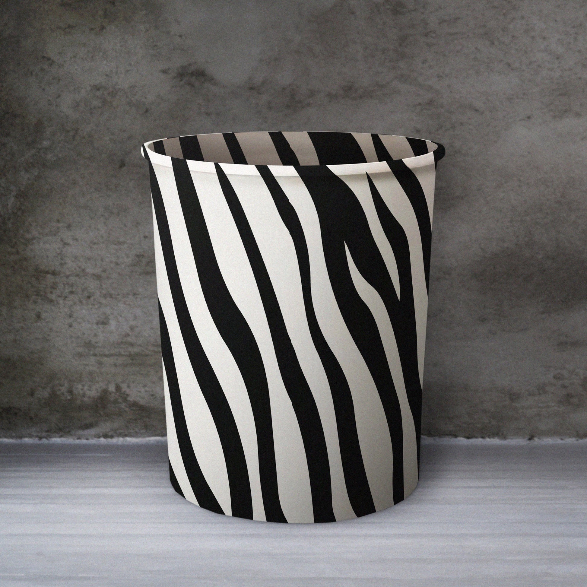 Zebra Skin Dustbin Trendy Home